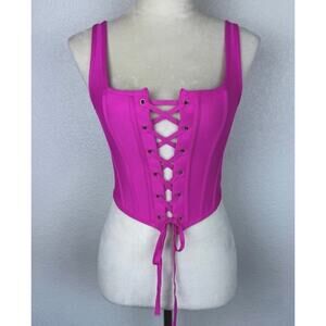 Viral Tic Toc Lace Womens M Underwire Corset Crop Top Victorian Revival Coquette